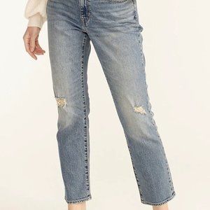 J.Crew Women's Slim Boyfriend Jean in Tinted Indigo Wash (Plus Size, Size 37)